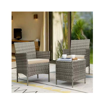 Factory Conversation Balcony Outdoor Garden Sofa Rattan Patio Wicker Furniture Set 3PCS