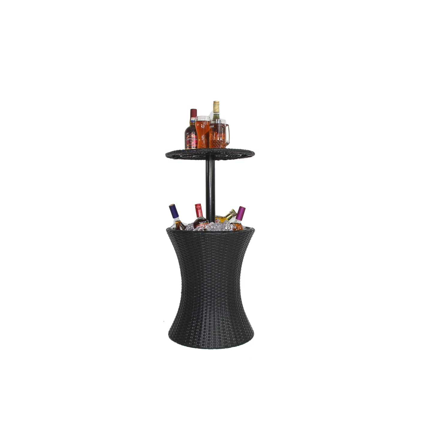 Bar Table Drink Side Table With Adjust Height And Lid Rattan Hanmade Table For Outdoor Furniture